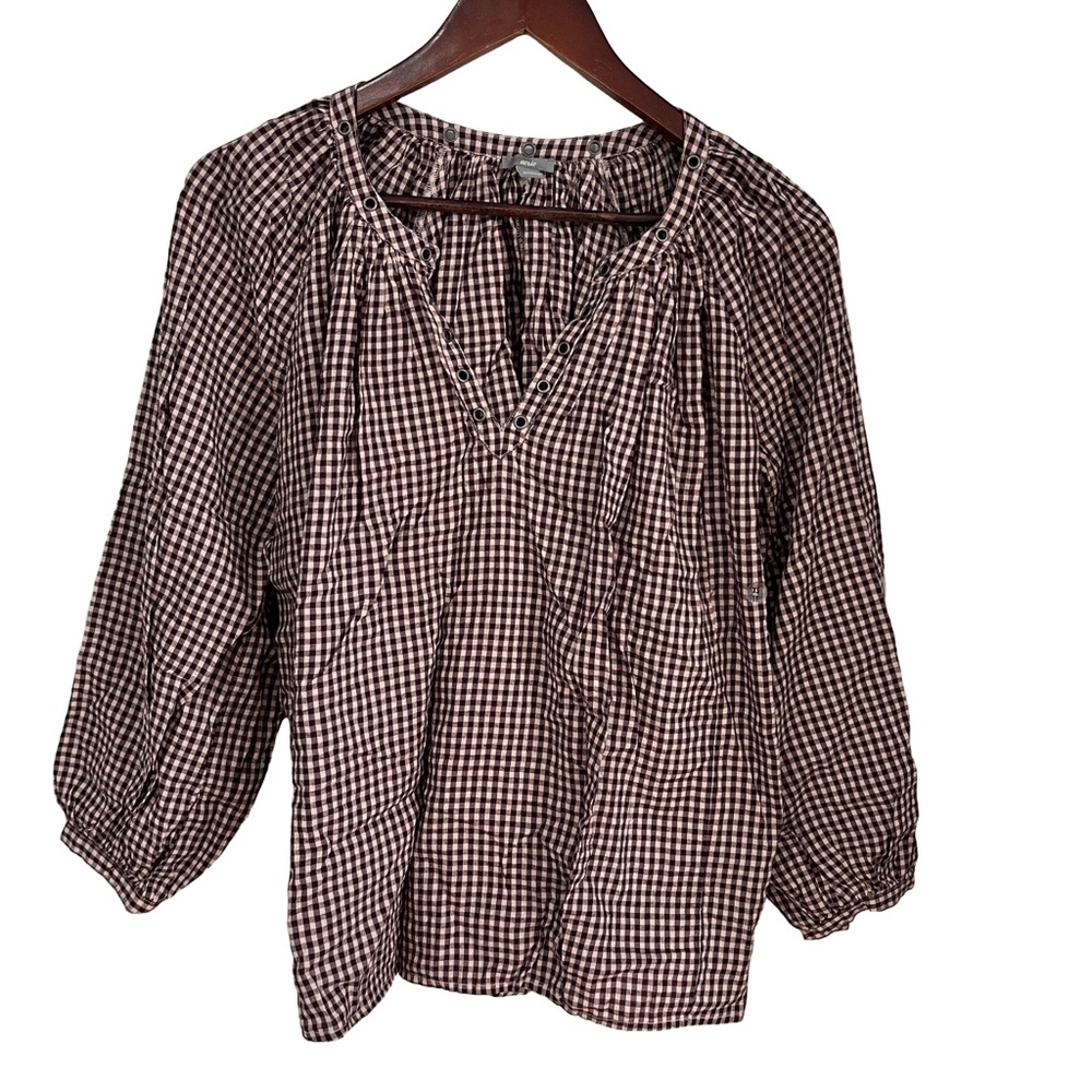 Aerie Red Checkered Women's Top